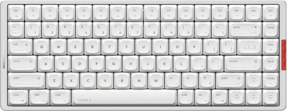 IQUNIX MQ80 Low Profile Mechanical Keyboard for Work and Gaming Tri Mode Wireless Wired CNC Aluminum Hot Swappable RGB Backlit Long Battery Life VIA Support (Silver)