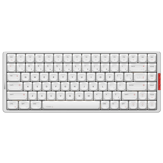 IQUNIX MQ80 Low Profile Mechanical Keyboard for Work and Gaming Tri Mode Wireless Wired CNC Aluminum Hot Swappable RGB Backlit Long Battery Life VIA Support (Silver)