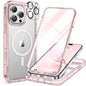 Miracase for iPhone 13 Case 6.1'',Full-Body Magnetic Clear Bumper Case with Built-in 9H Tempered Glass Screen Protector,Military Drop Protection Outdoor Phone Case — iPhone 16 Pro