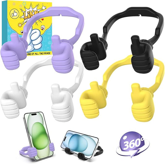 4 Pack Thumbs Up Lazy Phone Holder Stocking Stuffers for Teen Boys Girls