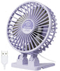 JZCreater USB Desk Fan, Mini Fan Portable, 3 Speeds Desktop Table Cooling Fan, Plug in Power Fan, Rotation Strong Wind, Quiet Personal Small Fan for Home Desktop Office Travel Bedroom, Purple