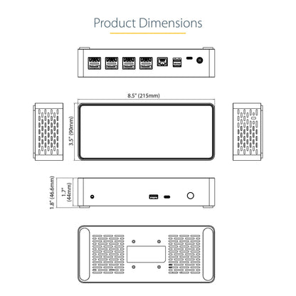 StarTech USB-C Quad 4K Dock, MacBook Pro/Air M1-M4 & Windows, 100W, DP HDMI