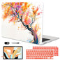 LCMOCICO Compatible with MacBook Air 13 inch Case M1 A2337 A2179 A1932 2021 2020 2019 2018 Release with Retina Display & Touch ID, Crystal Pattern Plastic Hard Shell Case Cover, Phoenix Tree Flowers