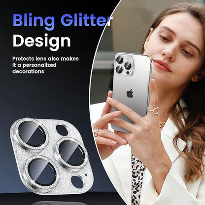 Tensea for iPhone 16 Pro/iPhone 16 Pro Max/iPhone 15 Pro/iPhone 15 Pro Max Camera Lens Protector, Metal Aluminum Alloy Tempered Glass Cover Camera Screen Protector Accessories, Case Friendly