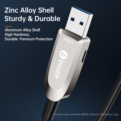 biaze Active Optical USB 3.0 Extension Cable Fiber Optic Type A Male to Female USB Extension Cord USB Extender 5Gbps Data Transfer for Webcam, Gamera, USB Hub, Keyboard, Hard Drive, Printer(65ft)