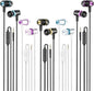 Rayleigh Wired Earbuds 5 Pack, Earbuds Headphones with Microphone, Earphones with Heavy Bass Stereo Noise Blocking, Compatible with iPhone, with iPad and Android Devices, MP3, Fits All 3.5mm Devices