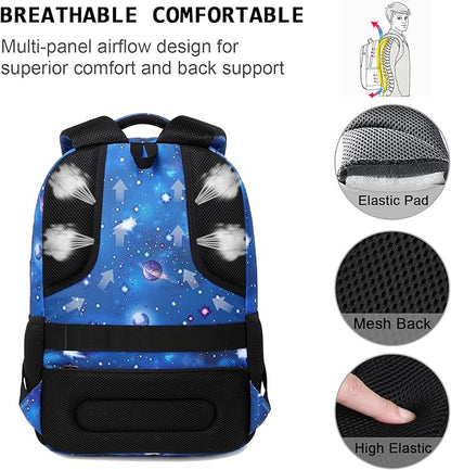 Laptop Backpack,Business Travel Anti Theft Slim Durable Laptops Backpack with USB Charging Port,Water Resistant College Computer Bag for Women & Men Fits 15.6 Inch Laptop and Notebook-Dreamy Blue