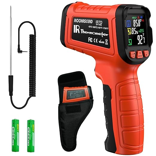 MOONASCEND -58°F to 1796°F Infrared Thermometer Gun, Dual-Mode 16:1