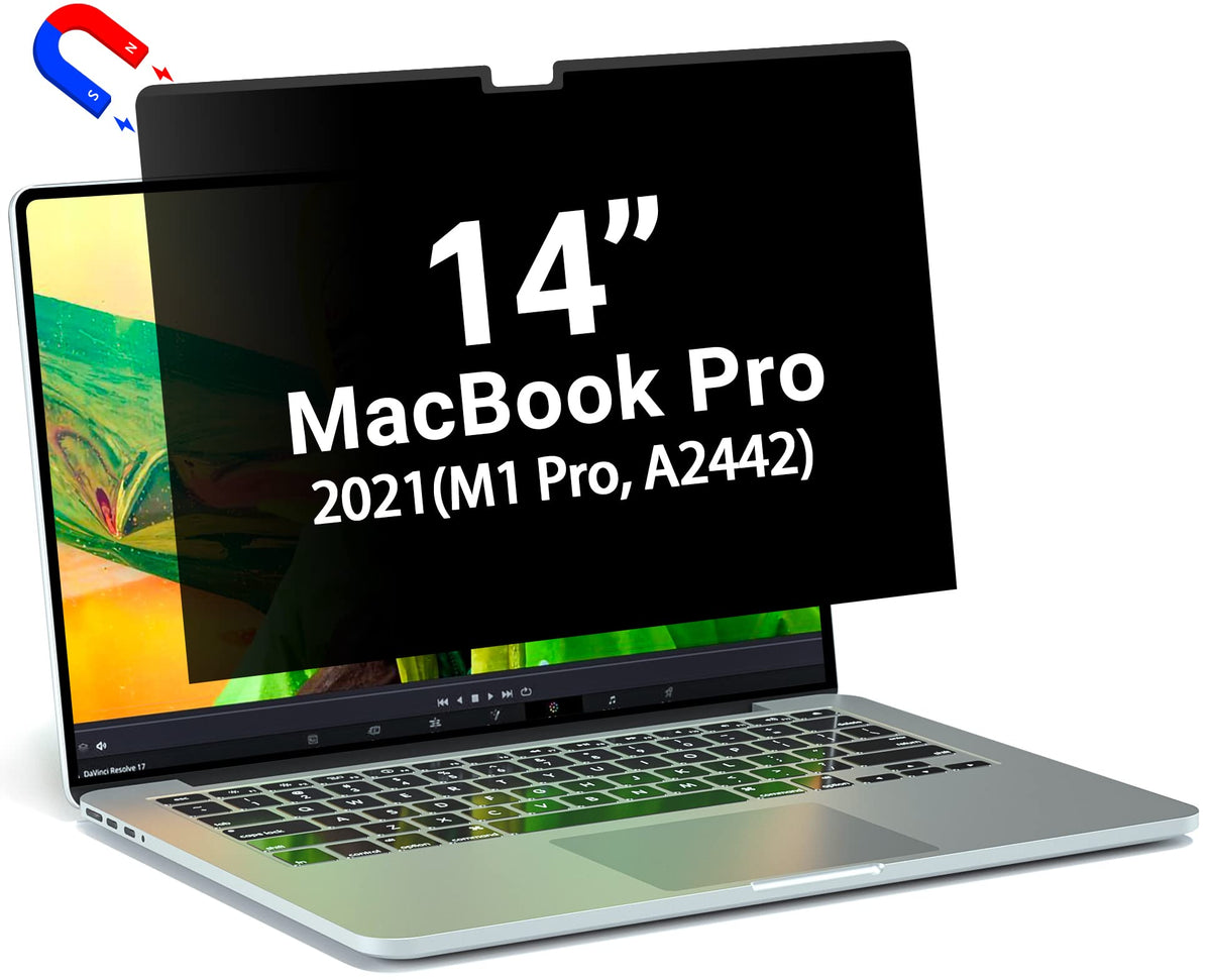 PYS Magnetic Privacy Screen for MacBook Air 15.3 Inch (2025/2024/2023, M4, M3, M2 Chip) - Removable Anti-Glare Protector with Camera Cover Slide, Anti-Blue Light Filter for Mac Air 15.3" Laptop