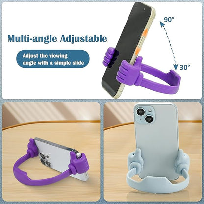 Honsky Thumbs-up Cell Phone Stand Holder, Tablet Stand Cradle for Desk Desktop Smartphone Cellphone Mobile Phone Tablets – Universal Adjustable Flexible,Yellow