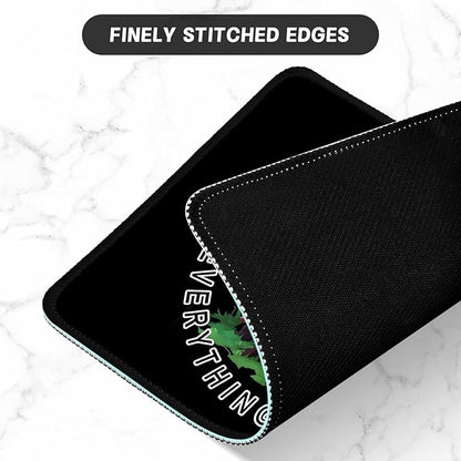 ITNRSIIET Mouse Pad with Stitched Edge Premium Textured Smooth Precise Operation Waterproof Washable Non-Slip Rubber Base Desktop Protection Mat, 10.2×8.3×0.12 inches, Lonely Frog