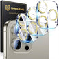 UniqueMe for 3 Pack iPhone 15 Pro/iPhone 15 Pro Max Camera Lens Protector, [Drop Protection] [Case Friendly] 9H Tempered Glass Camera Cover Screen [Update New Version] - Glitter Golden