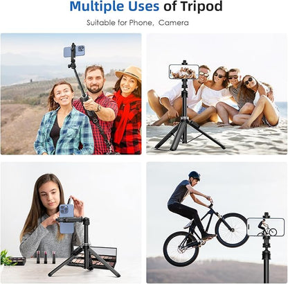 62" Phone Tripod - MIIASI Selfie Stick Tripod with Remote for Video Recording, iPhone 14/13/12 Pro Max/Android