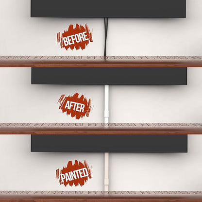 Cord Hider, Wire Cover, Cord Covers Wall Mounted TV, Cable Hider, 315 in Paintable White Raceway Kit, Electrical Cords Concealer, Cable Management, Hide Cords Wall, Wire Molding, Adhesive Channel