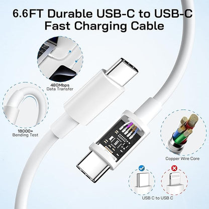 30W USB C i Phone 16 15 Charger Fast Charging,2PACK Wall Charger for iPhone 16 15 Pro Max Charger Cord 6.6FT Fast Type C Charger Block for iPhone 16/16 Pro/15 Plus/15 Pro/15 Pro Max,i Pad Pro/Air/Mini