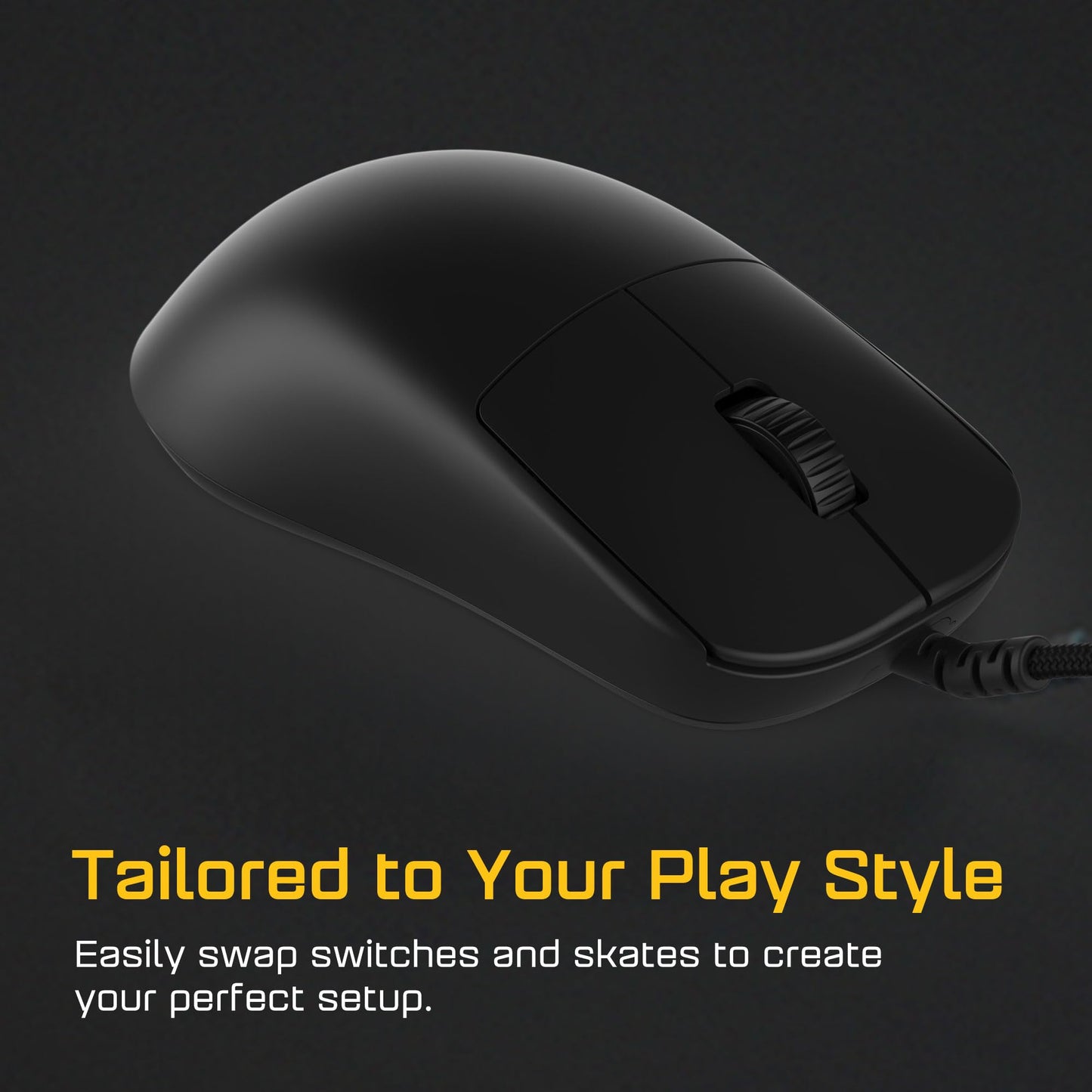 ENDGAME GEAR OP1 8k v2 Black – Esports Gaming Mouse with Cable, 30K DPI Optical Sensor, 8000Hz Polling, Hot-Swappable Switches & Claw-Grip Design
