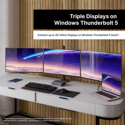 CalDigit TS5 Plus Thunderbolt 5 Docking Station: 20-Port PCIe-10GbE Mac|PC