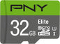PNY 32GB Elite Class 10 U1 microSDHC Flash Memory Card - 100MB/s Read, Class 10, U1, Full HD, UHS-I, Micro SD