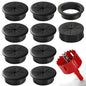 Desk Grommet 2 Inch (50 mm) 8 Pieces, Desk Hole Cover for Cables Black, ABS Plastic Grommet Hole Cover with Hole Saw for Wires Cables Through The Countertop by XIOGZAXI