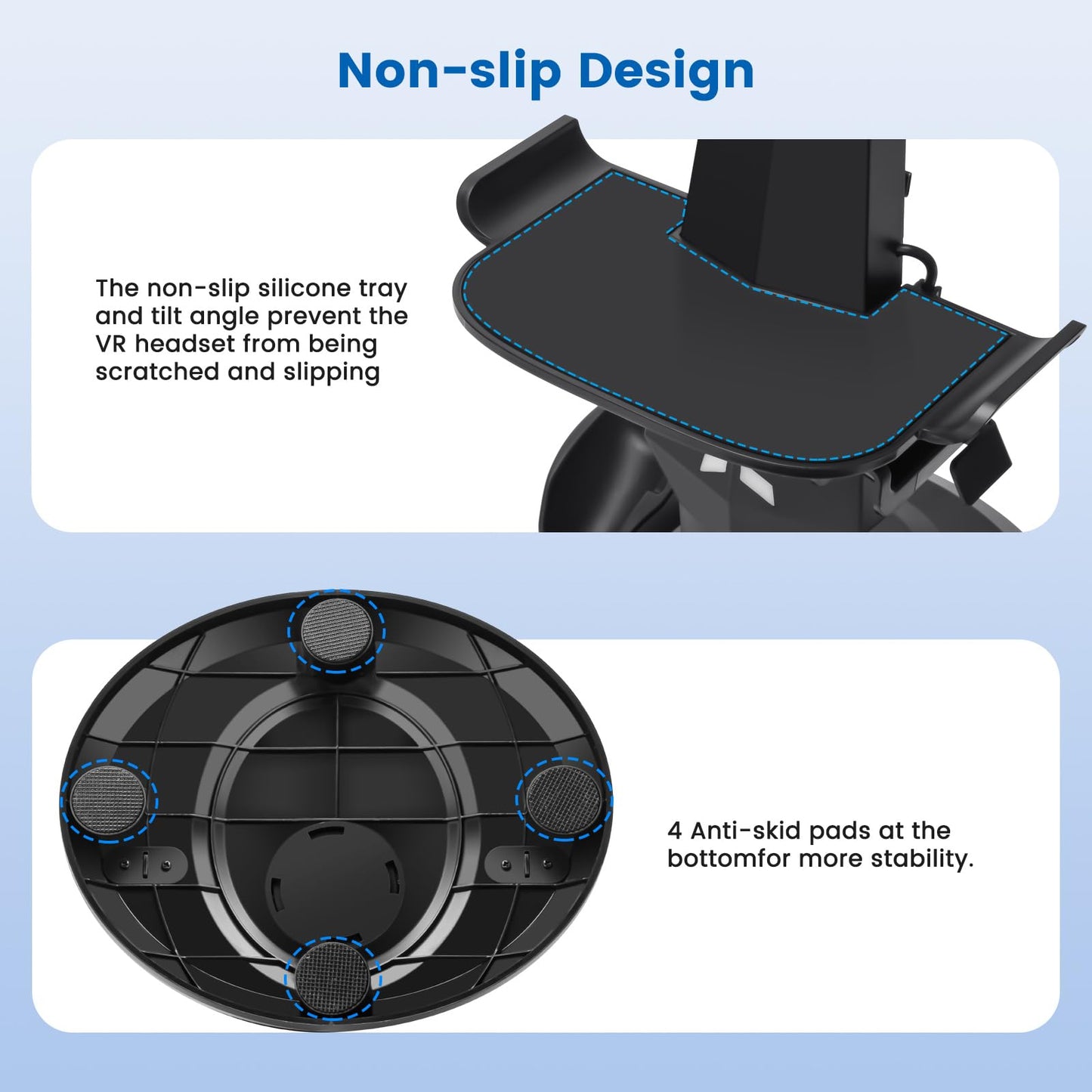 alcopanda VR Headset Charging Dock for Meta Quest 3/Quest 3S/Quest 2, VR Charging Stand for Quest 3 Accessories VR Stand Supports Charging Headset with Type C Cable and fit Controller with Cover