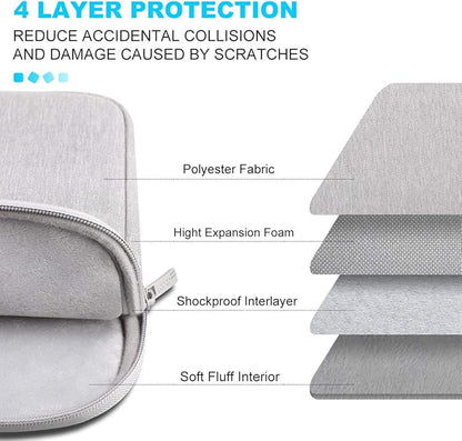 Lacdo Laptop Sleeve Case for 16 inch New MacBook Pro M4/M3/M2/M1 Pro/Max A3403 A3186 A2991 A2780 A2485 A2141 2024-2019 | 15 inch Microsoft Surface Laptop 7th Copilot+PC, 6 5 4 3 Computer Bag, Gray