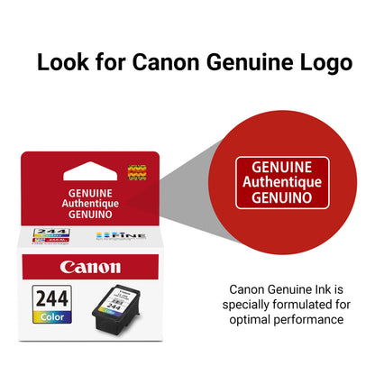 Canon CL-244 Genuine Color Ink Cartridge, Compatible with iP2820, MX492, MG2420/2520/2920/2922/2924/3020/2525, TS3120/302/302a/202/4520/3320