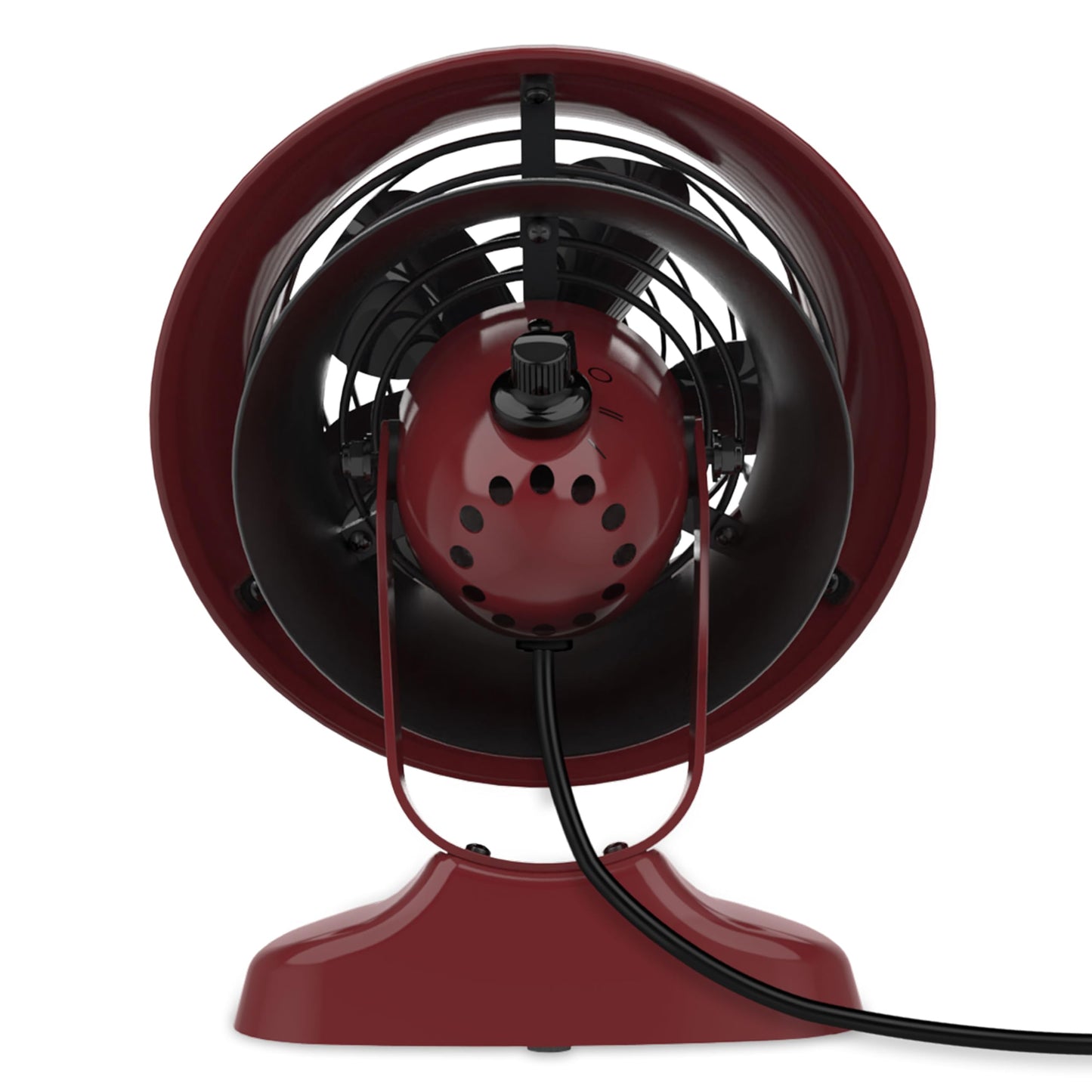 Vornado VFAN™ Mini Classic Vintage Metal Desk Fan, 2-Speed, Adjustable Tilt, Personal Air Circulator for Bedroom, Office, Dorm Room, Portable Quiet, Claret