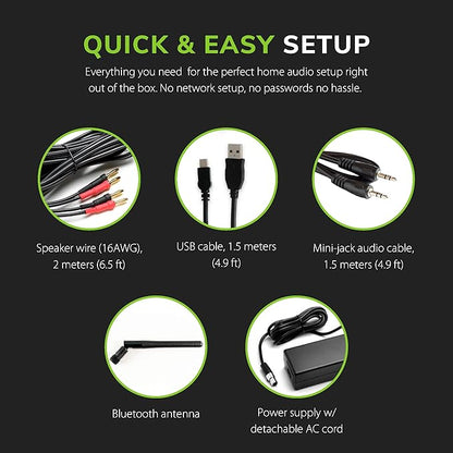 Audioengine A2-HD (HD3) Bluetooth PC and Computer Desktop Speakers with aptX HD - USB, RCA, Headphone for Music Gaming Movies Studios Dorms Bedrooms Offices
