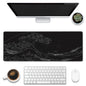 Eflxamz Large Gaming Mouse Pad for Desk,Cute Forest Mushroom Desk Mat,Starry Night Mushroom Desk Pad,Extended Big Computer Keyboard Mouse Pad with Non-Slip Base and Stitched Edge,35.4"x15.7"