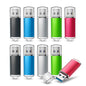 TOPESEL USB Flash Drive 5 Pack 4GB USB 2.0 Flash Drive Memory Stick USB Drive Thumb Drives USB Stick (5 Mixed Colors: Black Blue Green Red Silver)