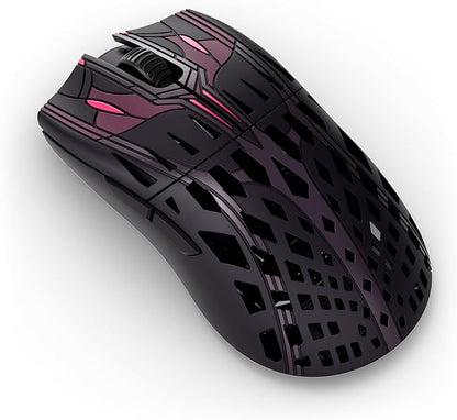 Pwnage Trinity CF Wireless Gaming Mouse - Sakura Samurai Colorway - 39g Ultralight Symmetrical Design - 8KHz Polling - Custom XERO PAW3950 Sensor 36,000 DPI - Solid Sides - PTFE Skates - Esports Grade