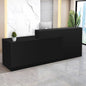 Reception Desk with Counter Modern Checkout Counter with Lockable Drawer Keyboard Tray Receptionist Desk for Office Salon Reception Table J Left 55inch/140cm