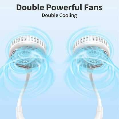 PANERGY Portable Neck Fan Rechargeable Hand Free Personal Fan Mini Wearable Battery Operated USB Fan for Men Women Kids Sport Work Travel