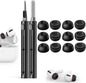 Compatible with AirPods Pro 2nd/1st Generation Memory Foam Replacement Ear Tips,with Noise Reduction Hole & Built-in dust Guard Screen,for USB-C Charging Case with Cleaner kit -Black