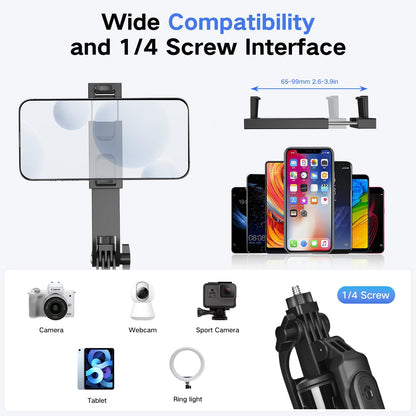 Metal Selfie Stick Tripod for iPhone with Light,70 inch Cellphone Selfiestick with Remote,Phone Tripod Holder for Video Recording,Portable Travel Selfie Stick Compatible with iPhone,Android and Gopro