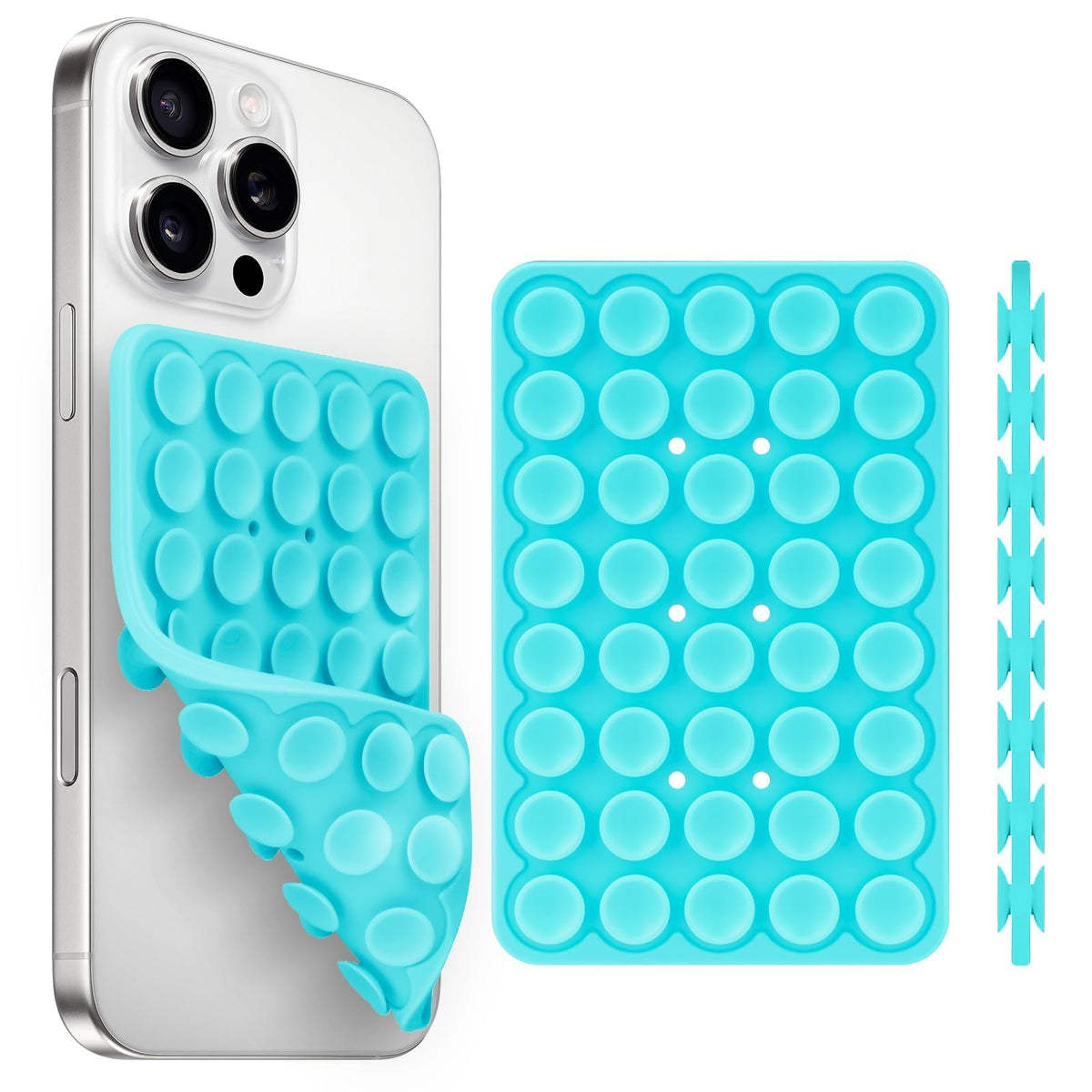 Yojaro Silicone Suction Cup Phone Case Mount Double Sided, Phone Accessories Hands-Free Strong Grip Holder for Selfies and Videos, Silicon Phone Stand for iPhone and Android Purple