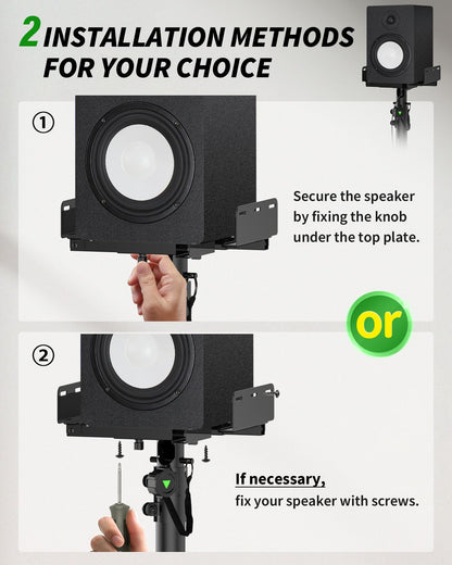 Vondynote Dual Side Clamp Desk Studio Monitor Stands with Cable Management