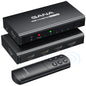 HDMI Switch 5 in 1 Out 4K@60Hz, GANA HDMI Splitter Switcher with Remote, Aluminum HDMI 2.0 Switch Box Hub for 3D, HDCP2.2, HDR, Compatible with Xbox, PS5/4/3,Fire Stick,Roku,Blu-Ray Player, Purple