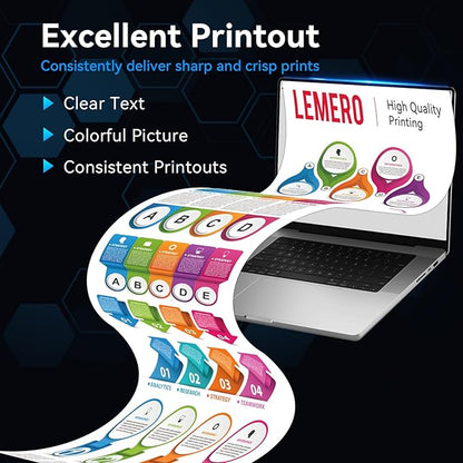 LEMERO 210A Compatible Toner Cartridges Replacement for HP 210A 210X Toner Cartridges Set for HP Color Pro 4201dn 4201dw MFP 4301dw 4301fdn 4301fdw Printer 4 Pack (with Chip for HP210A)
