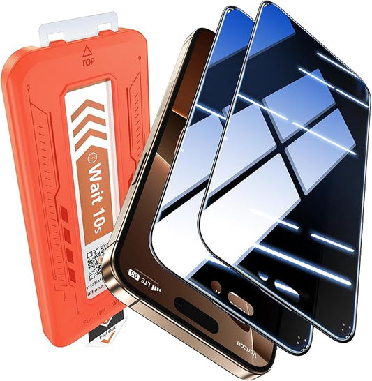 EGV Compatible for iPhone 17 Pro Max/16 Pro Max Privacy Screen Protector [9H+ Military Grade Shatterproof & 100% Anti Spy], Privacy Screen iPhone 17 Pro Max/16 Pro Max Full Coverage Tempered Glass