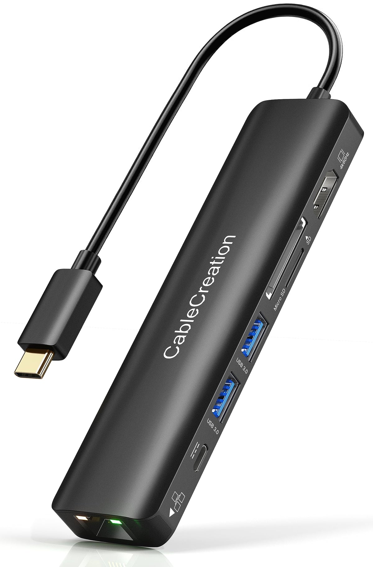 CableCreation 8K HDMI USB C Hub for MacBook Pro, 5-in-1 USB C Multiport Adapter with 100W PD, 3 USB 3.0 Ports, 8K 30Hz/4K 120Hz HDMI, Compatible with Steam Deck, Surface Pro, XPS and More - Space Grey