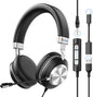 Wantek USB Headset with Microphone for PC,Laptop,Computer Headset with Noise Cancelling & Audio Controls,Wired Headset for Call Center,Work,Ofiice,Zoom,Binaural