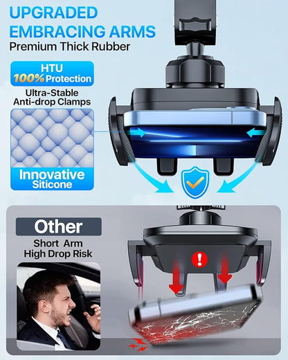 2025 Ultimate Car Phone Mount【98+LBS Strongest Suction & Military-Grade】【Patent & Safety Certs】 Cell Phone Holder Truck Stand for Dashboard Windshield Vent for iPhone 16 Pro Max Samsung (Dark Blue)