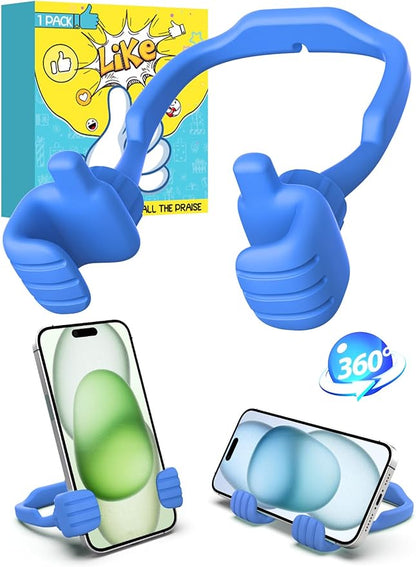 Gifts for Teens Boys Kids Men Adults Cell Phone Stand: Flexible Thumbs Up Lazy Cellphone Holder for Desk Funny Birthday Gifts for Women Mom Teenager Tween Cool Gadget Ideas Christmas Stocking Stuffers