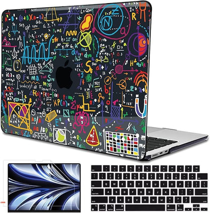Compatible with M4 MacBook Air 13.6 inch Case 2025 2024 2023 2022 A3240 A3113 M3 A2681 M2 Chip, Crystal Printed Pattern Plastic Hard Case Cover for Mac Air 13 M4 Touch ID, Abundant Formula