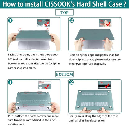 CISSOOK Wave Case for MacBook Pro 13 inch Case 2025-2020 Release