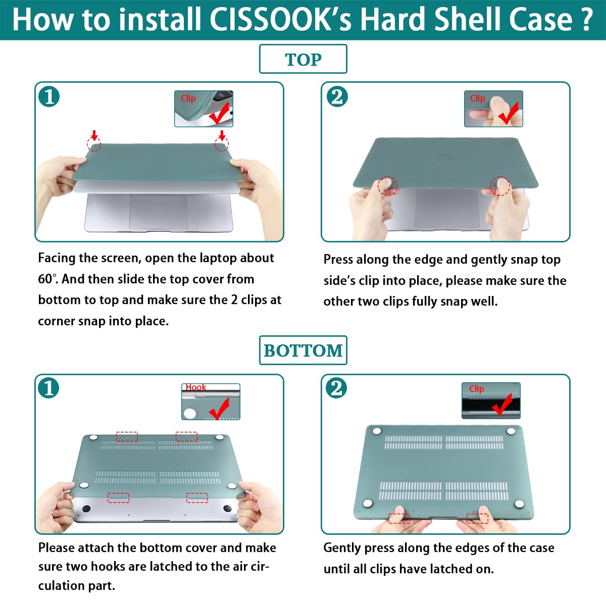CISSOOK Compatible with MacBook Pro 14 inch Case M5 M4 M3 M2 M1 2026-2021