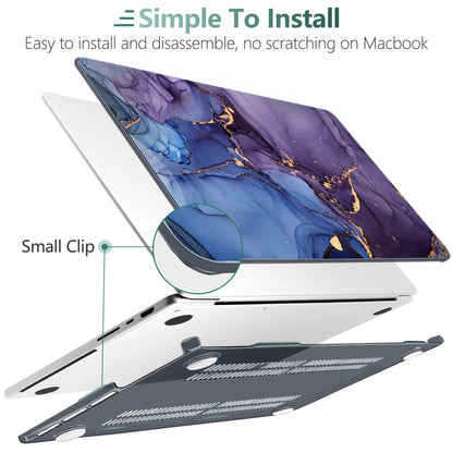 DONGKE Compatible with MacBook Pro 16 Inch Case (2026-2021 Release, M5 M4 M3 M2 M1 Pro/Max Chip), Plastic Hard Shell Cover with Keyboard Cover & Screen Protector for MacBook Pro 16", Abstract Marble