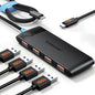 10Gbps USB C Hub, 4 Ports USB 3.2 Splitter for Laptop, USB C to USB Multiport Adapter w/Charging Port, for MacBook Pro/Air, iMac, Surface Pro, Dell, HP, iPad, Samsung, Etc., 0.65ft Cable