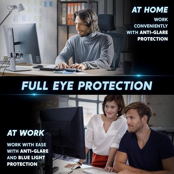 [2 Pack] 27 Inch Computer Privacy Screen Filter for 16:9 Aspect Ratio, Eye Protection, Anti-Glare, Anti-Blue Light Computer Monitor Privacy Filter, Removable Anti-Scratch 27in Protector Film